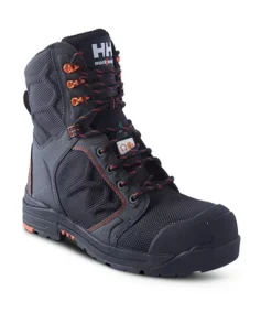 Men's 8 Inch Aluminum Toe Composite Plate Ultra Light Work Boots - Black