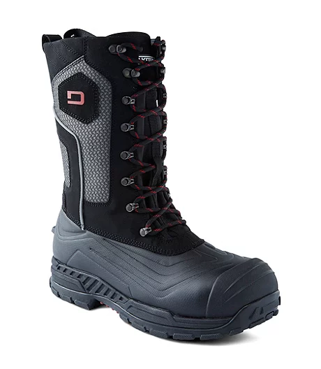 Women's Composite Toe Composite Plate IceFX Felt Pack Winter Boots - Black Charcoal Red 3 Women's Composite Toe Composite Plate IceFX Felt Pack Winter Boots - Black Charcoal Red