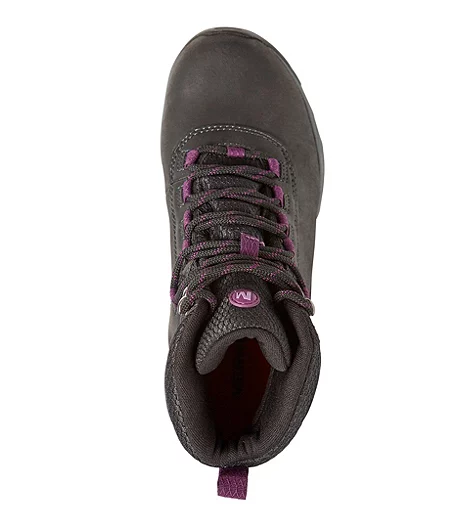 Merrell Women's Vego Mid Cut Leather Waterproof Hiking Boots - Black 4 Merrell Women's Vego Mid Cut Leather Waterproof Hiking Boots - Black - Image 2