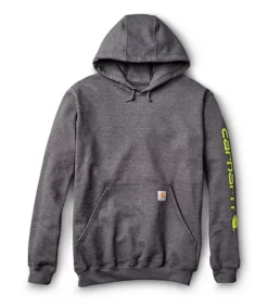 Carhartt Men's Midweight Hooded Logo Sleeve Sweatshirt