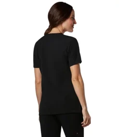 Women's High Performance FLEXTECH 4-Way Stretch V-Neck Scrub Top - Black Tuxedo