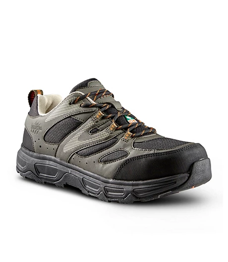 Men's Steel Toe Steel Plate Low-Cut Safety Hiking Shoe - Black/Grey 4 Men's Steel Toe Steel Plate Low-Cut Safety Hiking Shoe - Black/Grey - Image 2