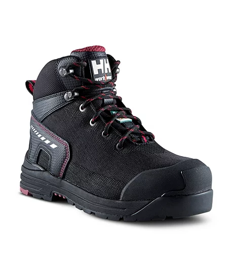 Women's High Abrasion 6 Inch Aluminum Toe Composite Plate Work Boots - Black 3 Women's High Abrasion 6 Inch Aluminum Toe Composite Plate Work Boots - Black