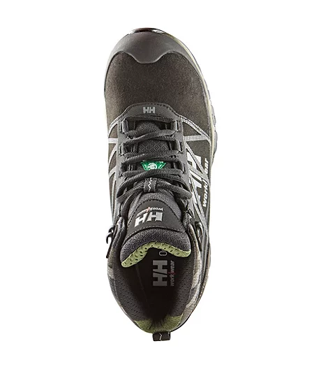 Men's Aluminum Toe Composite Plate Waterproof Safety Hikers - Black/Green 6 Men's Aluminum Toe Composite Plate Waterproof Safety Hikers - Black/Green - Image 4