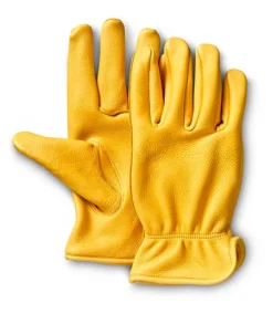 Men's Deerskin Work And Casual Gloves - Gold