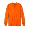 Men's EXCEL FR Flame Resistant Cotton Long Sleeve Henley Shirt - Orange 2 Men's EXCEL FR Flame Resistant Cotton Long Sleeve Henley Shirt - Orange -Clothing Store 30556 SEL2OR PROD 1 ORANGE
