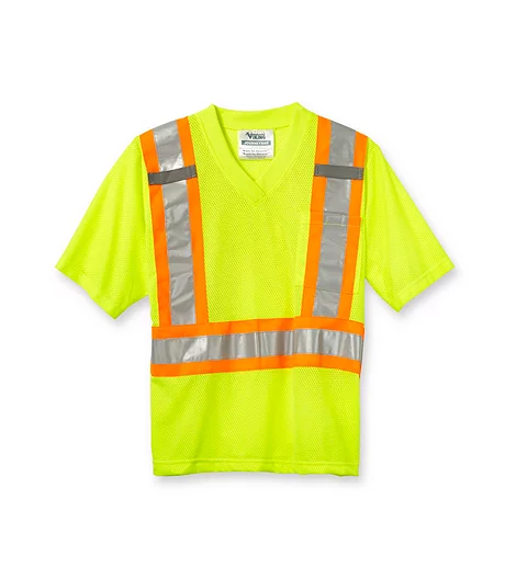 Viking Men's Poly V-Neck Safety T-Shirt - Green 3 Viking Men's Poly V-Neck Safety T-Shirt - Green