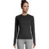 Women's Merino Wool T-Max Heat Crew Neck Long Sleeve Top - Black -Clothing Store 317240 6DUFWRFB L190C PROD 1 BLACK