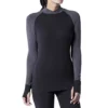 Women's Microfiber Mock Neck Thermal Top - Black Grey -Clothing Store 317244 6DUFWRFBLH 172T PROD 1 BLKGRY
