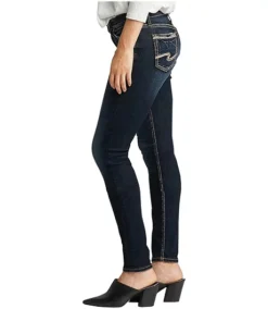Women's Suki Curvy Fit Mid Rise Skinny Jeans - Dark Indigo