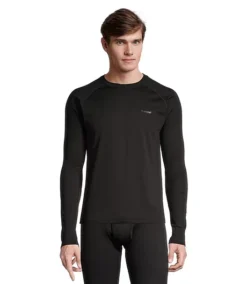 Men's T-Max Heat Light-weight Crew Neck Long Sleeve Fleece Top - Black 5 Men's T-Max Heat Light-weight Crew Neck Long Sleeve Fleece Top - Black -Clothing Store 324218 6BSFWRFBTM169 PROD 1 BLACK