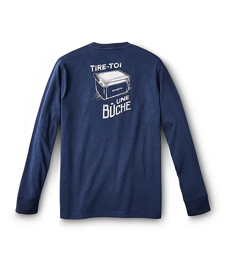 Men's Tire-Toi Une Buche Long Sleeve T-Shirt 4 Men's Tire-Toi Une Buche Long Sleeve T-Shirt - Image 2