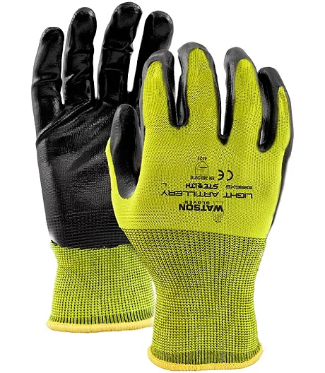 Men's Hi-Vis Nitrile Coated Polyester Gloves With Textured Grip 6 Pack - ONLINE ONLY 4 Men's Hi-Vis Nitrile Coated Polyester Gloves With Textured Grip 6 Pack - ONLINE ONLY - Image 2
