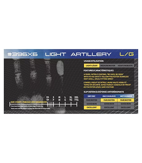 Men's Hi-Vis Nitrile Coated Polyester Gloves With Textured Grip 6 Pack - ONLINE ONLY 3 Men's Hi-Vis Nitrile Coated Polyester Gloves With Textured Grip 6 Pack - ONLINE ONLY