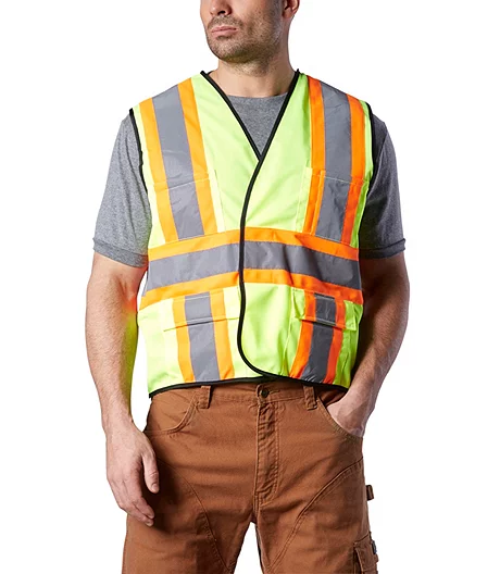Men's CSA Approved Hi-Viz, 5-Point Tear Away Traffic Vest 4 Men's CSA Approved Hi-Viz, 5-Point Tear Away Traffic Vest - Image 2