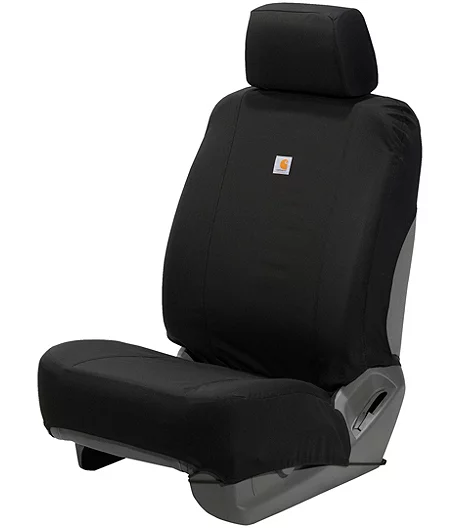 Carhartt Universal Water Repellent Cordura Fabric Low Back Car Seat Cover - Black 3 Carhartt Universal Water Repellent Cordura Fabric Low Back Car Seat Cover - Black