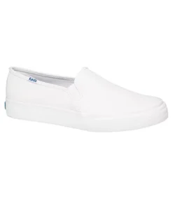 Keds Women's Double Decker Leather Slip On Shoes White - ONLINE ONLY -Clothing Store 340158 WH59799 PROD 1 WHITE