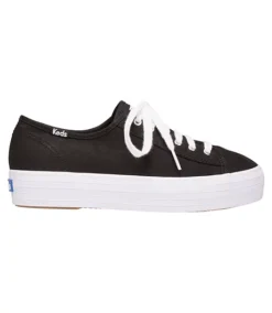Keds Women's Triple Kick Canvas Shoes - ONLINE ONLY 9 Keds Women's Triple Kick Canvas Shoes - ONLINE ONLY -Clothing Store 340178 WF57309 PROD 2 BLKWHT