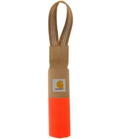 Carhartt Small Durable Sand Weighted Retrieving Bumper Dog Toy - Orange