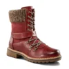Women's Cherry Lined Lace Up Boots - Burgundy -Clothing Store 348587 5DQBDHFB21 2503 PROD 1 BGUNDY