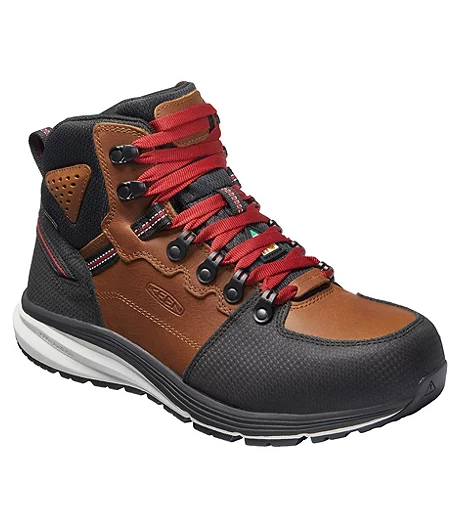 Men's Composite Toe Composite Plate Red Hook Waterproof Mid Safety Boots - Tobacco 4 Men's Composite Toe Composite Plate Red Hook Waterproof Mid Safety Boots - Tobacco - Image 2