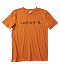 Carhartt Boy's 7-16 Years Knit Crewneck Logo T Shirt - Orange