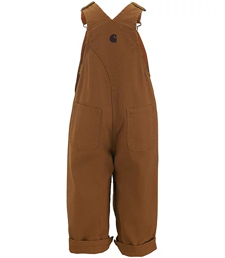 Baby 0-24 Months Canvas Bib Onesie Overalls - Carhartt Brown 4 Baby 0-24 Months Canvas Bib Onesie Overalls - Carhartt Brown - Image 2
