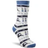 Women's T-Max Print Thermal Crew Socks -Clothing Store 353218 6DUDWRFB PRINT PROD 1 BLCRDR