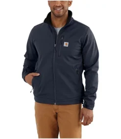 Carhartt Men's Crowley Rain Defender Heavyweight Softshell Water Repellent Wind Fighter Jacket - Navy - Online Only -Clothing Store 355829 102199 412 PROD 1 NAVY