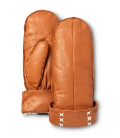 Women's Anouk T-Max Leather Mittens - Cognac