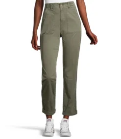 Women's Garment Wash High Rise Pants