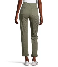 Women's Garment Wash High Rise Pants -Clothing Store 359129 3DJADHSP22 199 PROD 2 OLIVE