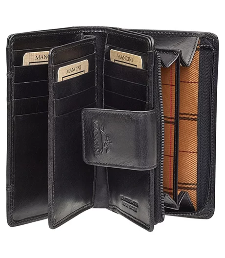 Women's Casablanca RFID Secure Medium Clutch Wallet Black - ONLINE ONLY 3 Women's Casablanca RFID Secure Medium Clutch Wallet Black - ONLINE ONLY