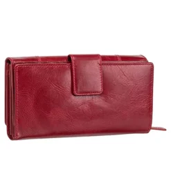 Women's Casablanca RFID Secure Medium Clutch Wallet Red - ONLINE ONLY