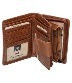 Women's Casablanca RFID Secure Medium Clutch Wallet Cognac - ONLINE ONLY -Clothing Store 361932 8700371 CG PROD 4 COGNAC