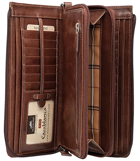 Women's Casablanca RFID Secure Trifold Wallet Brown - ONLINE ONLY 6 Women's Casablanca RFID Secure Trifold Wallet Brown - ONLINE ONLY - Image 4