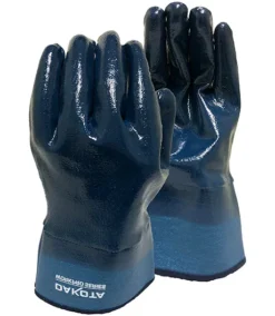 Unisex 6-Pack Heavy Duty Nitrile Coating Slip-On Safety Cuff Oil Boss Gloves