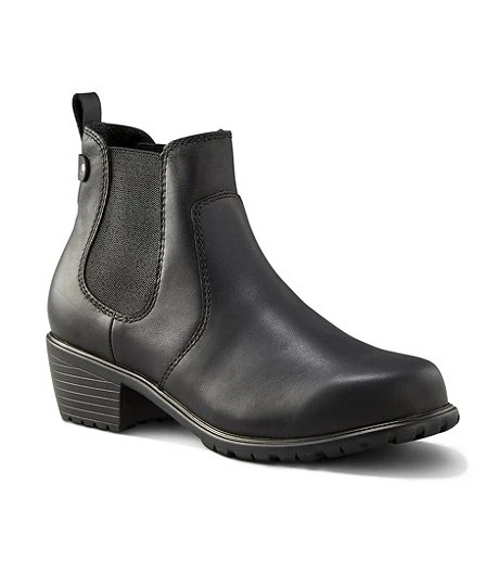 Women's Ainsley Quad Comfort Leather Chelsea Heel Boots - Black 4 Women's Ainsley Quad Comfort Leather Chelsea Heel Boots - Black - Image 2