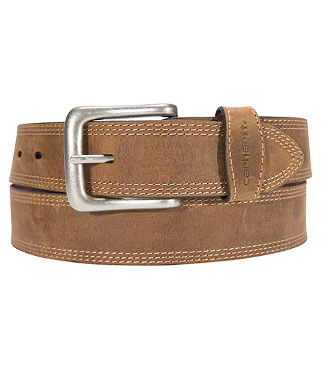Carhartt Men's Leather Work Belt With Antique Nickel Buckle - Brown 6 Carhartt Men's Leather Work Belt With Antique Nickel Buckle - Brown - Image 4