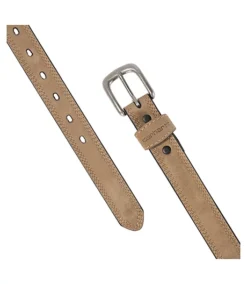 Carhartt Men's Leather Work Belt With Antique Nickel Buckle - Brown