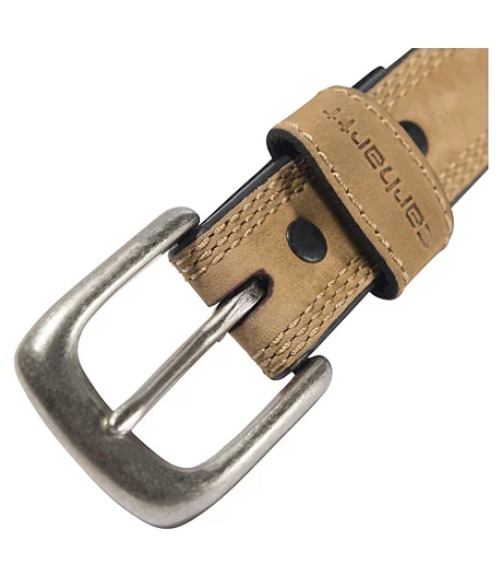 Carhartt Men's Leather Work Belt With Antique Nickel Buckle - Brown 5 Carhartt Men's Leather Work Belt With Antique Nickel Buckle - Brown - Image 3