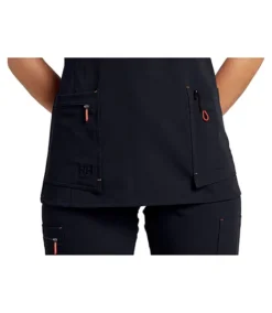 Women's Front Slit Stretch Short Sleeve Scrub Top 9 Women's Front Slit Stretch Short Sleeve Scrub Top -Clothing Store 369628 3FLBHHA22104BLA PROD 4 BLACK