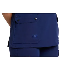 Women's Stretch V-Neck Short Sleeve Scrub Top -Clothing Store 369633 3FLBHHA22105MVB PROD 3 MDVBLU