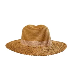 Women's Straw Hat With Fabric Band
