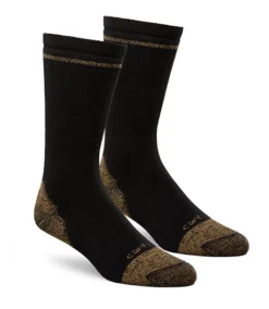 Carhartt Men's Midweight Cotton Blend Steel Toe Crew Work Sock - 2-Pack