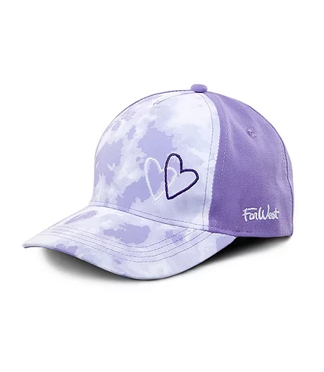 Girls' Tie Dye Ball Cap With Adjustable Back Strap 4 Girls' Tie Dye Ball Cap With Adjustable Back Strap - Image 2