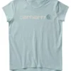 Carhartt Girls' 4-16 Years Core Logo Crewneck Short Sleeve T Shirt -Clothing Store 373542 CA9872 B243H PROD 1 ANGBHE