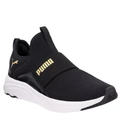 Puma Women's Softride Sophia Slip On Sneakers - Black Gold -Clothing Store 374642 195161 05 PROD 1 BLKGLD