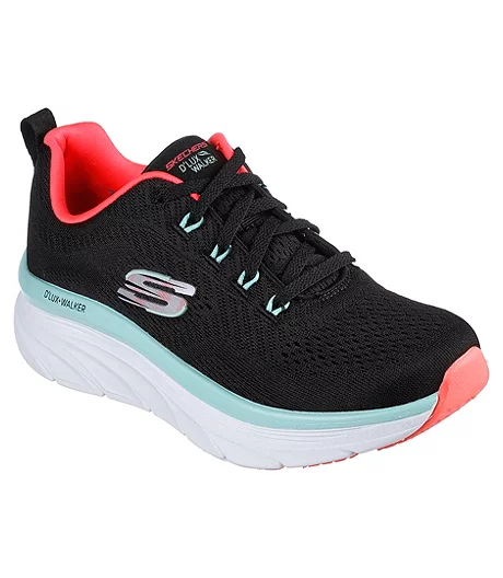 Skechers Women's D'Lux Walker Fresh Finesse Mesh Lace Up Shoes 3 Skechers Women's D'Lux Walker Fresh Finesse Mesh Lace Up Shoes