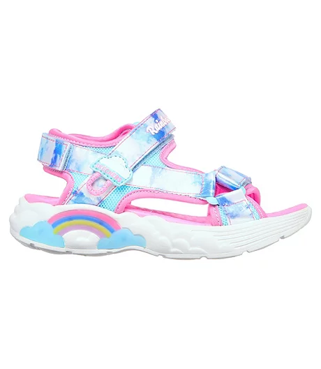 Skechers Girls' Preschool Rainbow Racer Sandals - Blue 3 Skechers Girls' Preschool Rainbow Racer Sandals - Blue